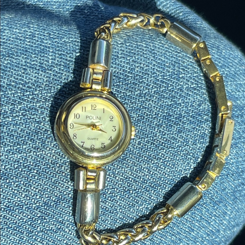 Pollini Gold and Silver Women's Quartz Watch